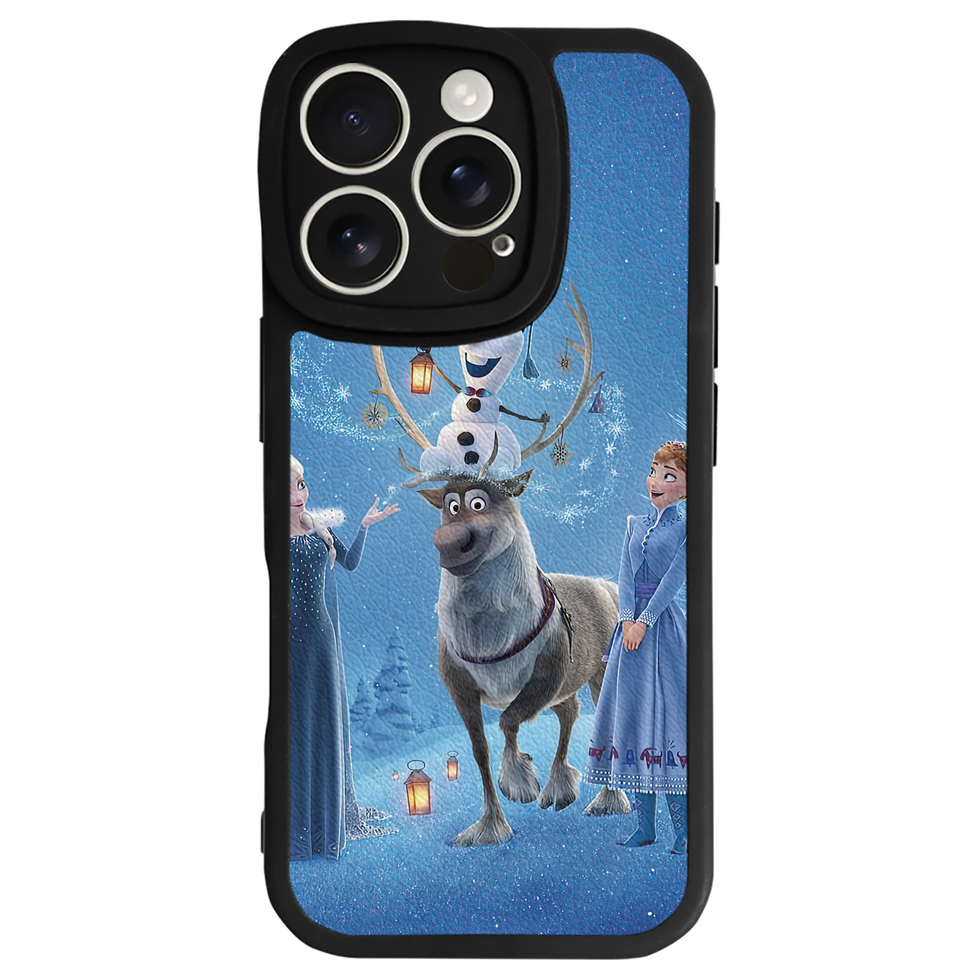 （画像用） アナと雪の女王 アンナ エルサ Frozen Anna Elsa 【iPhone 16シリーズ対応】シリコンスマホケース（レザー調） 材質：シリコン